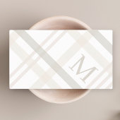 Minimalistisch Luxus Beruflich Kariert Monogram Visitenkarte