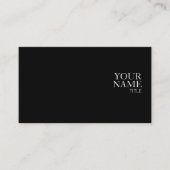 Minimalistisch Luxus Black Visitenkarte (Vorderseite)