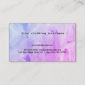 Minimalistisch Luxus Boutique Abstrakt Wasserfarbe Visitenkarte (Rückseite)