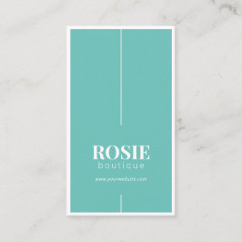 Minimalistisch Luxus-Boutique Aquamarin/weiß Visitenkarte