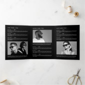 Minimalistisch Luxus Boutique Black Broschüre (Innenseite)