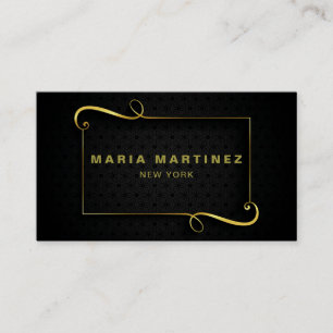 Minimalistisch Luxus Boutique Black Visitenkarte