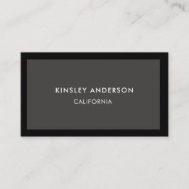 Minimalistisch Luxus Boutique Dunkelgrau und schwa Visitenkarte