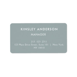 Minimalistisch Luxus Boutique Dusty Blue Adressaufkleber