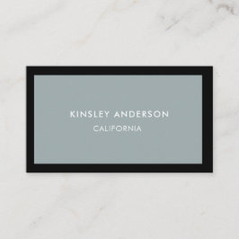Minimalistisch Luxus Boutique Dusty Blue & Black Visitenkarte