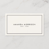 Minimalistisch Luxus-Boutique Elfenbein/Schwarz Visitenkarte (Vorderseite)
