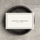 Minimalistisch Luxus-Boutique Elfenbein/Schwarz Visitenkarte