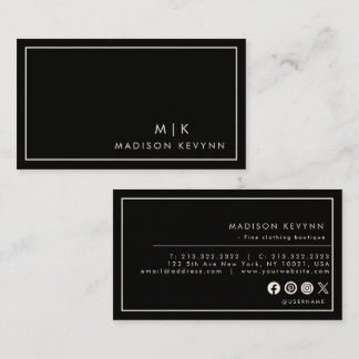 Minimalistisch Luxus-Boutique Elfenbein Visitenkarte
