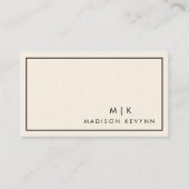 Minimalistisch Luxus-Boutique Elfenbein Visitenkarte (Vorderseite)