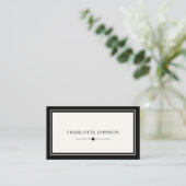Minimalistisch Luxus-Boutique Elfenbeinschwarz Visitenkarte (Stehend Vorderseite)