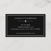 Minimalistisch Luxus-Boutique Elfenbeinschwarz Visitenkarte (Rückseite)