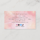 Minimalistisch Luxus Boutique ElfenbeinVisitenkart Visitenkarte (Rückseite)