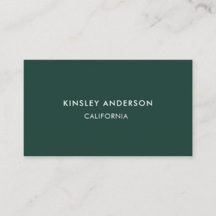 Minimalistisch Luxus Boutique Emerald Green Visitenkarte