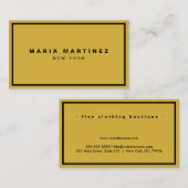 Minimalistisch Luxus Boutique Gold/Schwarz Visitenkarte (Vorne/Hinten)