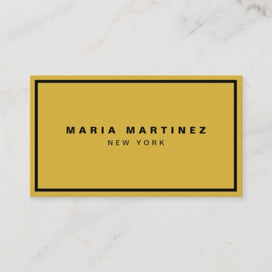 Minimalistisch Luxus Boutique Gold/Schwarz Visitenkarte (Vorderseite)