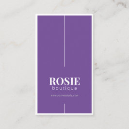 Minimalistisch Luxus-Boutique Lila/weiß Visitenkarte
