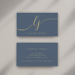 Minimalistisch Luxus Boutique Navy Blue Elfenbeins Visitenkarte<br><div class="desc">Minimalistisch Luxus Boutique Navy Blue Elfenbein Elegant Business Card. Einfach zu anpassende,  klassische und zeitlose Skriptkalligrafie Monogramm Typografie.</div>