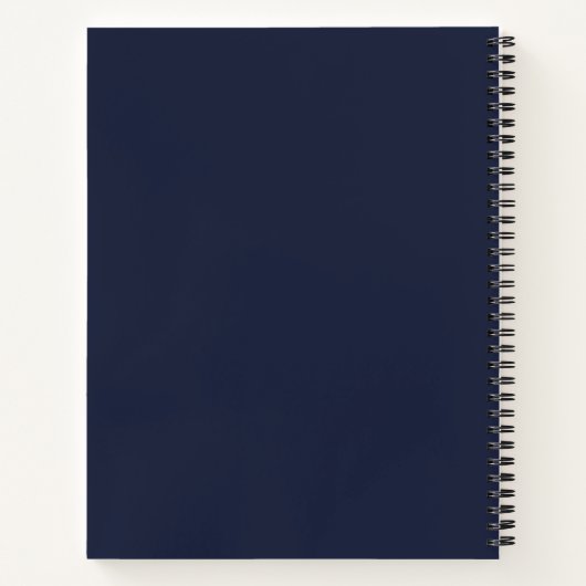 Minimalistisch Luxus Boutique Navy Blue Notizblock (Rückseite)