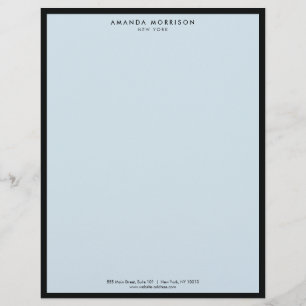Minimalistisch Luxus Boutique Schwarz/Blau Briefbogen