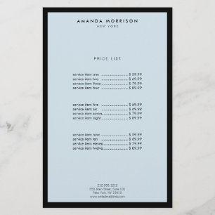 Minimalistisch Luxus Boutique Schwarz/Blau Flyer