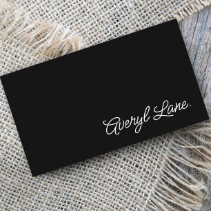 Minimalistisch Luxus Boutique Schwarz Elegantes Sk Visitenkarte