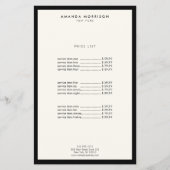 Minimalistisch Luxus Boutique Schwarz/Elfenbein Flyer (Vorne)