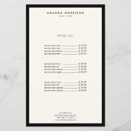 Minimalistisch Luxus Boutique Schwarz/Elfenbein Flyer