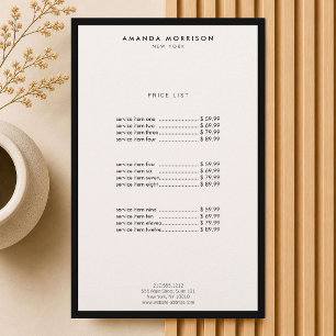 Minimalistisch Luxus Boutique Schwarz/Elfenbein Flyer