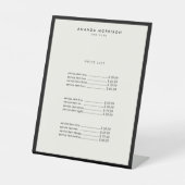 Minimalistisch Luxus Boutique Schwarz/Elfenbein Sockelschild (Vorderseite)