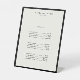 Minimalistisch Luxus Boutique Schwarz/Elfenbein Sockelschild