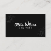 Minimalistisch Luxus Boutique Schwarz/Elfenbein Visitenkarte (Vorderseite)
