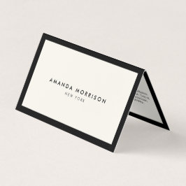 Minimalistisch Luxus Boutique Schwarz/Elfenbein Visitenkarten