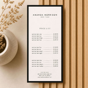 Minimalistisch Luxus Boutique Schwarz/Elfenbein Werbekarte
