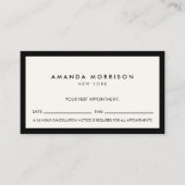 Minimalistisch Luxus Boutique Schwarz/Elfenbeinküs Visitenkarte (Vorderseite)