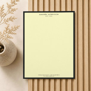 Minimalistisch Luxus Boutique Schwarz/Gelb Briefbogen