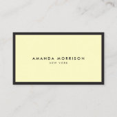 Minimalistisch Luxus Boutique Schwarz/Gelb Visitenkarte (Vorderseite)