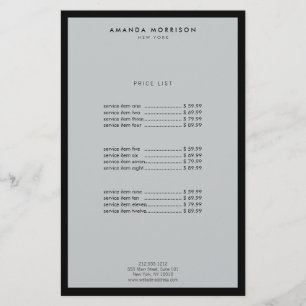Minimalistisch Luxus Boutique Schwarz/Grau Flyer