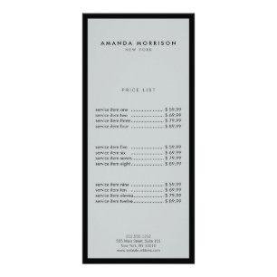Minimalistisch Luxus Boutique Schwarz/Grau Werbekarte