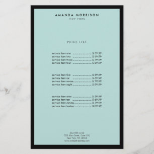 Minimalistisch Luxus Boutique Schwarz/Minze Flyer