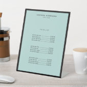 Minimalistisch Luxus Boutique Schwarz/Minze Sockelschild (In SItu)