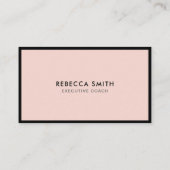 Minimalistisch Luxus-Boutique Schwarz/Rosa Visitenkarte (Rückseite)