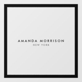 Minimalistisch Luxus Boutique Schwarz/Transparent Fensteraufkleber