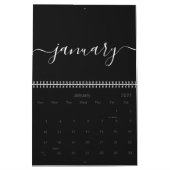 Minimalistisch Luxus Boutique Schwarz und Weiß Kalender (Jan 2027)