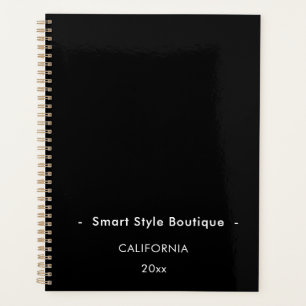 Minimalistisch Luxus Boutique Schwarz und Weiß Planer