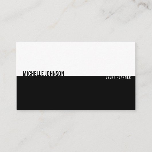 Minimalistisch Luxus Boutique Schwarz/Weiß Visitenkarte (Vorderseite)