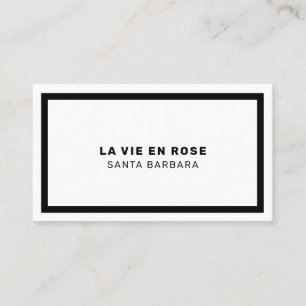 Minimalistisch Luxus-Boutique Schwarz-weiß Visitenkarte