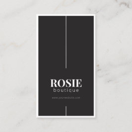 Minimalistisch Luxus-Boutique Schwarz/Weiß Visitenkarte