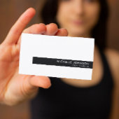 Minimalistisch Luxus Boutique Schwarz/Weiß Visitenkarte