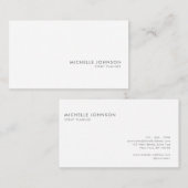 Minimalistisch Luxus Boutique Schwarz/Weiß Visitenkarte (Vorne/Hinten)
