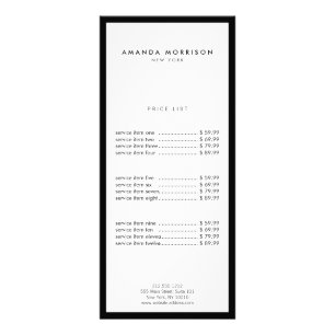 Minimalistisch Luxus Boutique Schwarz/Weiß Werbekarte